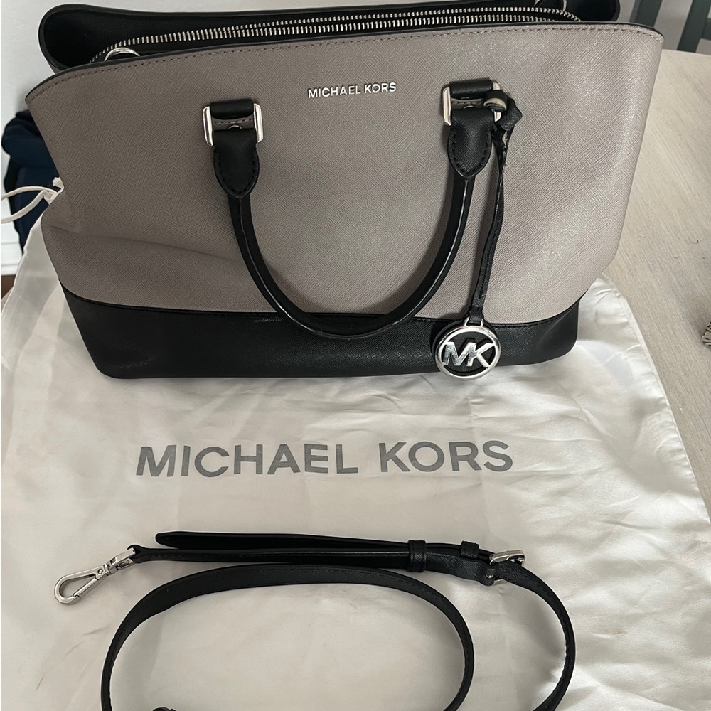 Michael Kors Black and Grey Two-Toned Bag